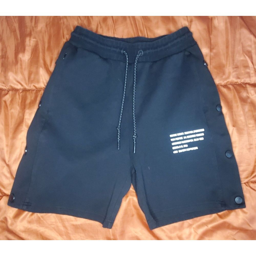 FRANKIE GARAGE Black Pantalone Men's Tracksuit Shorts Made in‎ Italy Sz: Sml/Med